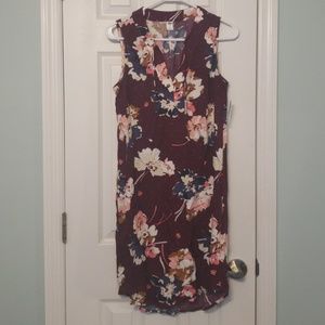 Sleeveless floral dress- sz Small